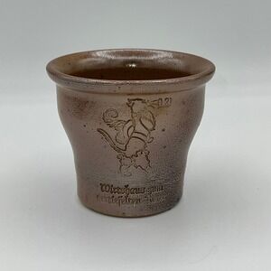 Wirtshaus zum gestiefelten Kater German Stoneware Mug 0.2l Puss in Boots Brown